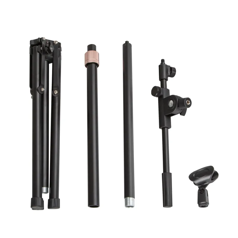 High Stability OEM Portable Stackable Meeting Mic Performance Metal Backfolding Microphone Stand for Stage GH-218