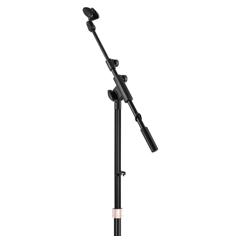 High Stability OEM Portable Stackable Meeting Mic Performance Metal Backfolding Microphone Stand for Stage GH-218