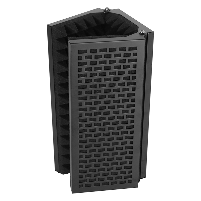Professional Metal 3 Doors Isolation Sound Reflector Absorbing Plate Audio Accessory Microphone Isolation Shield FM-3