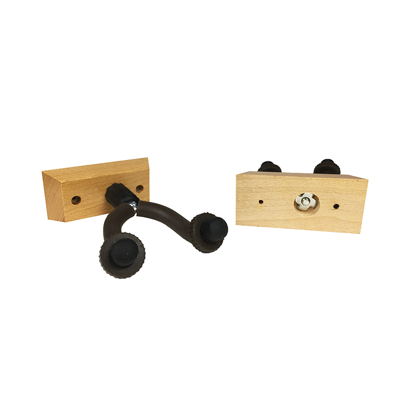 New Design Guitar Accessories Wooden Base Wall Mount Solid Closet Guitar Hook Hanger Holder GH-021