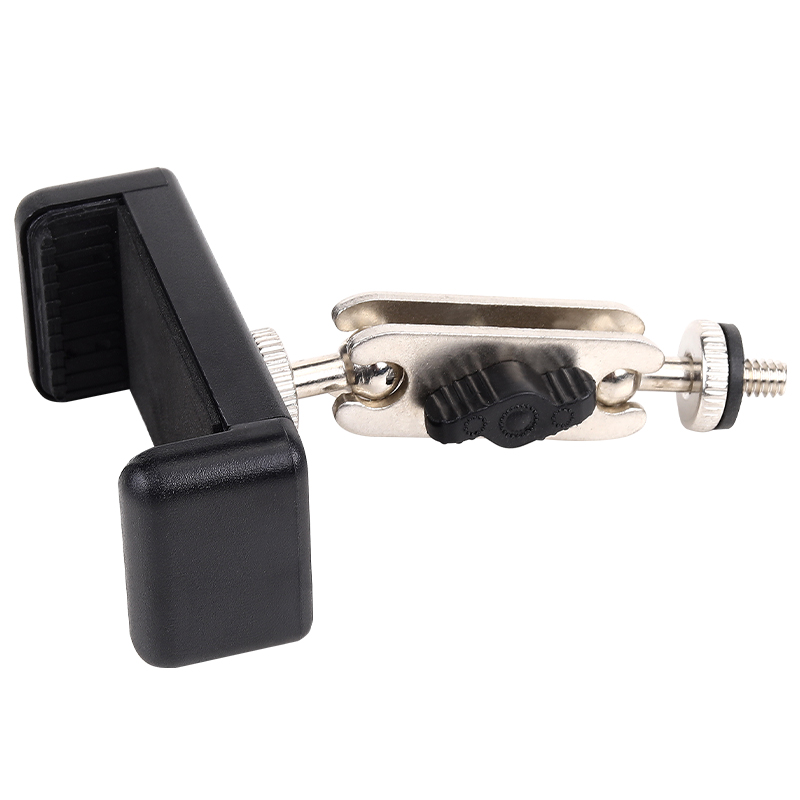 Adjustable Mobile Phone Stand with LED Ring Light & Metal Clip - Durable Heavy Duty Holder for All Phones NB-35 LED