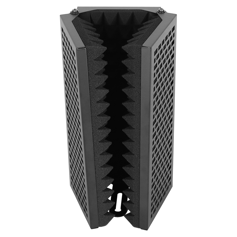 Professional Metal 3 Doors Isolation Sound Reflector Absorbing Plate Audio Accessory Microphone Isolation Shield FM-3