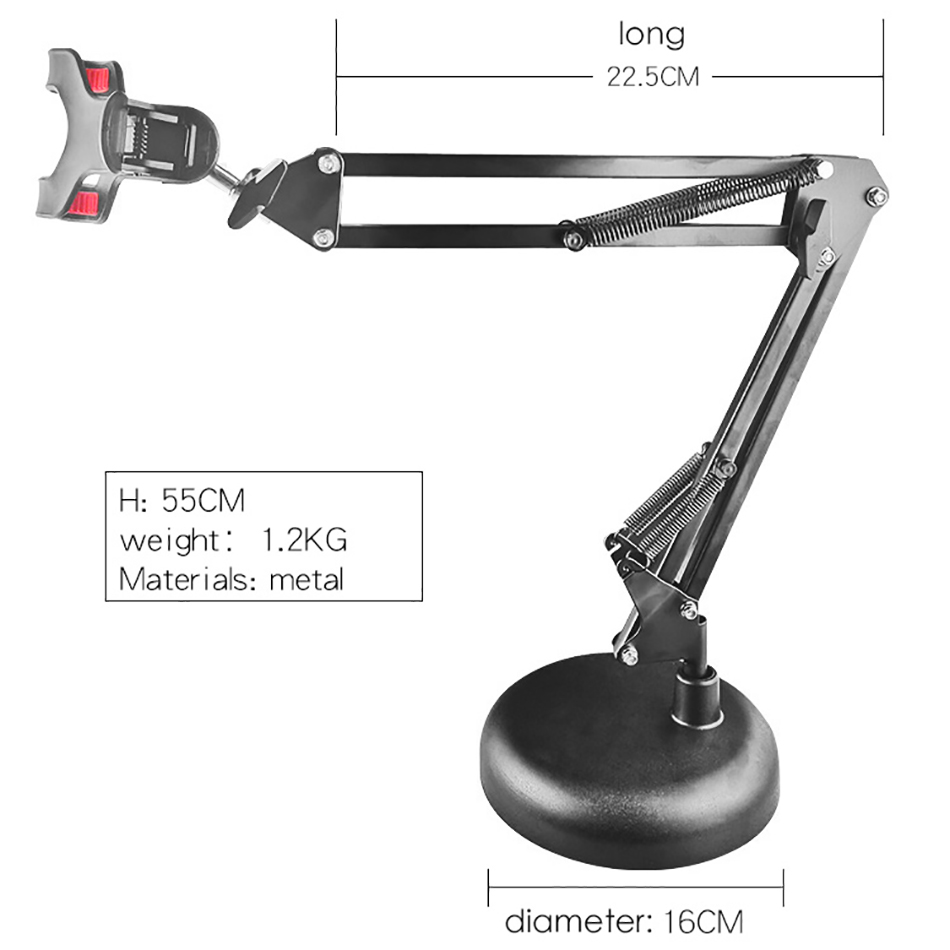 Wholesale Custom 360 -Adjustable Height Metal Desk Bracket - Perfect for Mobile Phone & Microphone, Sturdy and Durable R-108