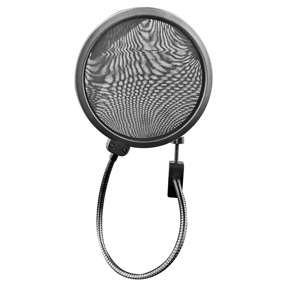 Dual Layer Portable Studio Recording Microphone Pop Filter With Universal Clamp Mount F-1