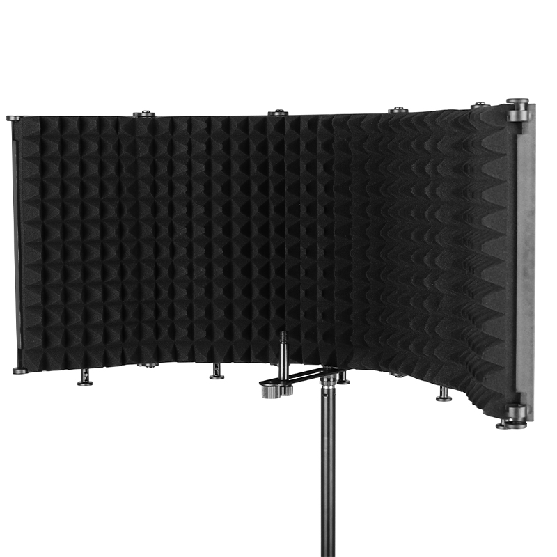 5 Doors Recording Mic Reflexion Filter Portable Plastic Vocal Studio Broadcast Microphone Sound Isolation Shield Plate FP-5