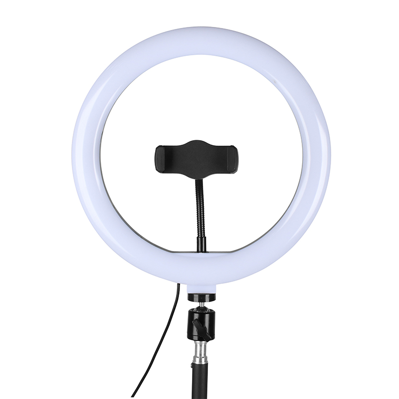 360 Degree Rotation Selfie Ring Light Led Lamp With Tripod Stand Live Streaming Adjustable Phone Holder GH-301phone holder with led