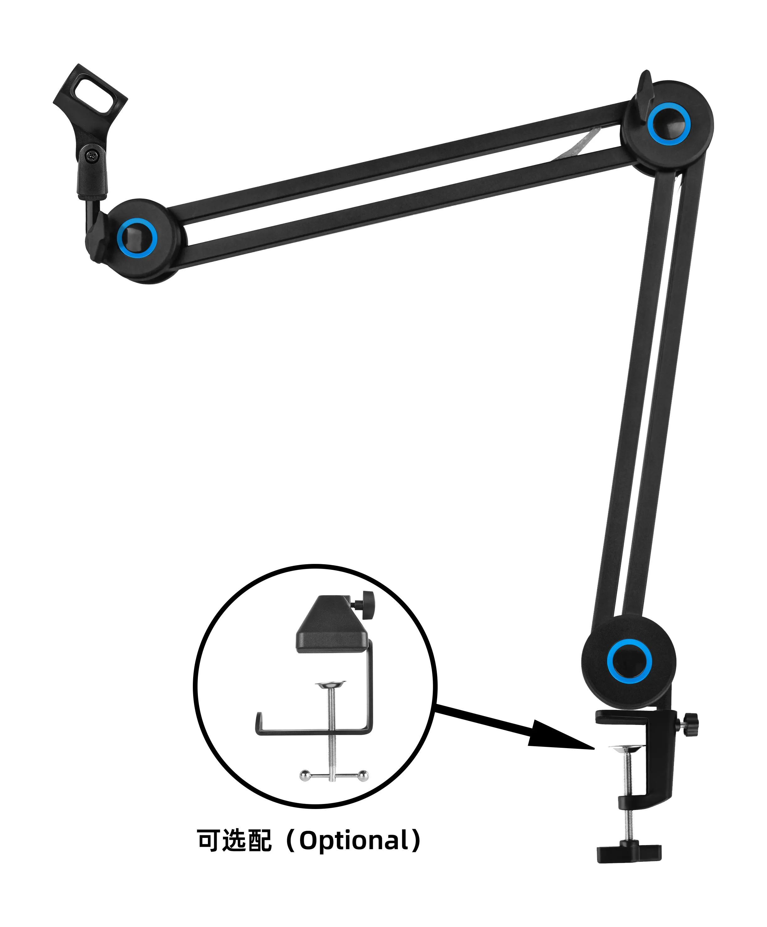 New Design Live Streaming Equipment Studio Professional Adjustable Table Desk Mounted Microphone Stand GH-335