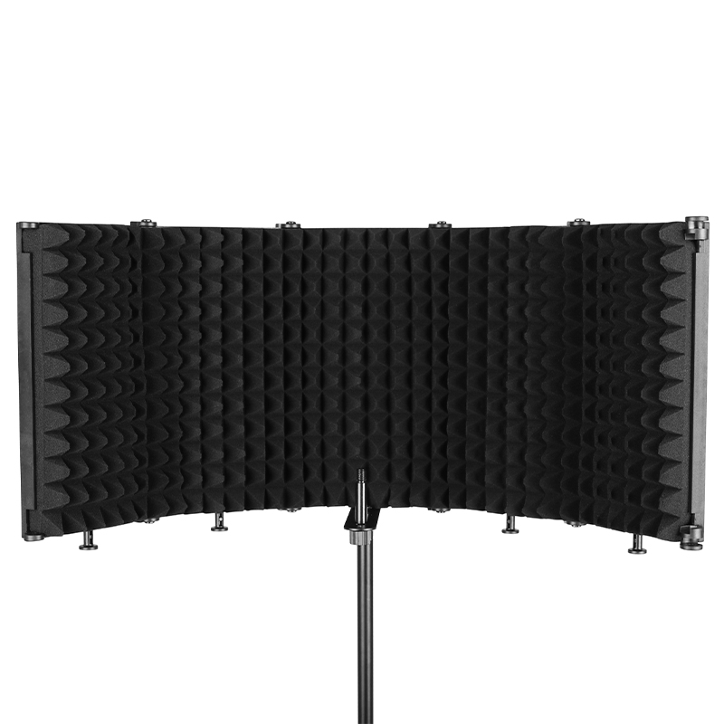 5 Doors Recording Mic Reflexion Filter Portable Plastic Vocal Studio Broadcast Microphone Sound Isolation Shield Plate FP-5
