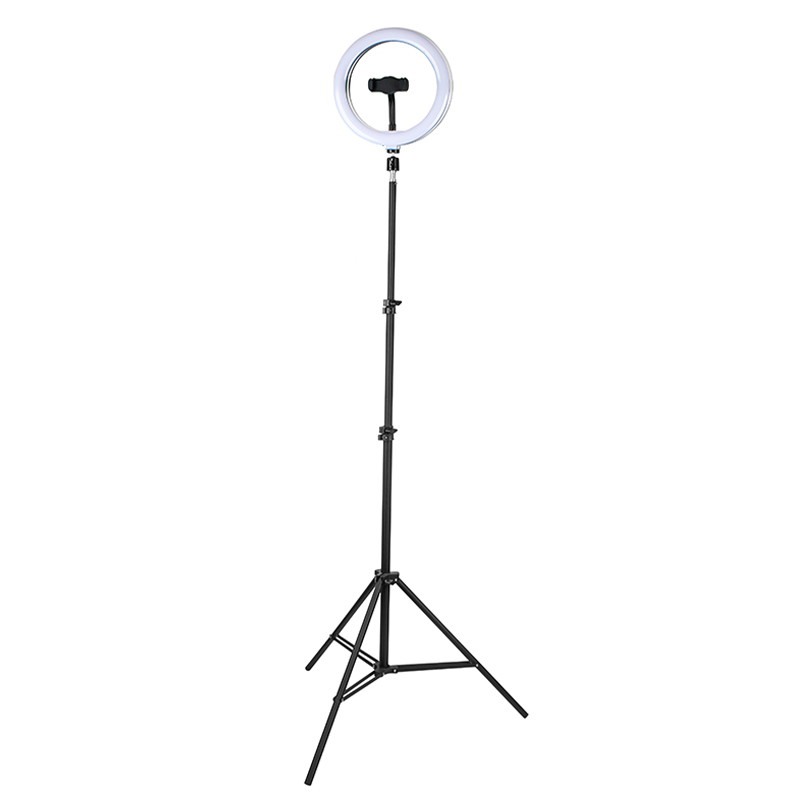 360 Degree Rotation Selfie Ring Light Led Lamp With Tripod Stand Live Streaming Adjustable Phone Holder GH-301phone holder with led