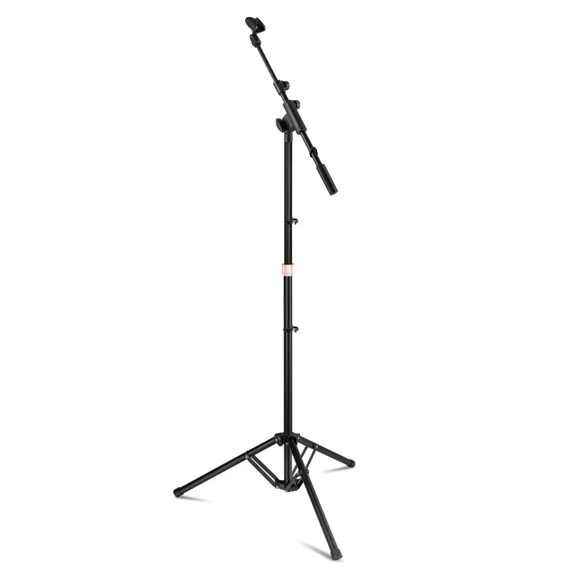 High Stability OEM Portable Stackable Meeting Mic Performance Metal Backfolding Microphone Stand for Stage GH-218
