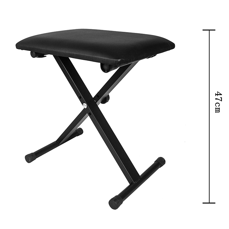 Wholesale Metal X-style Folding Electronic Keyboard Stool for Rinstrumentl Adjustable Piano Bench GH-535